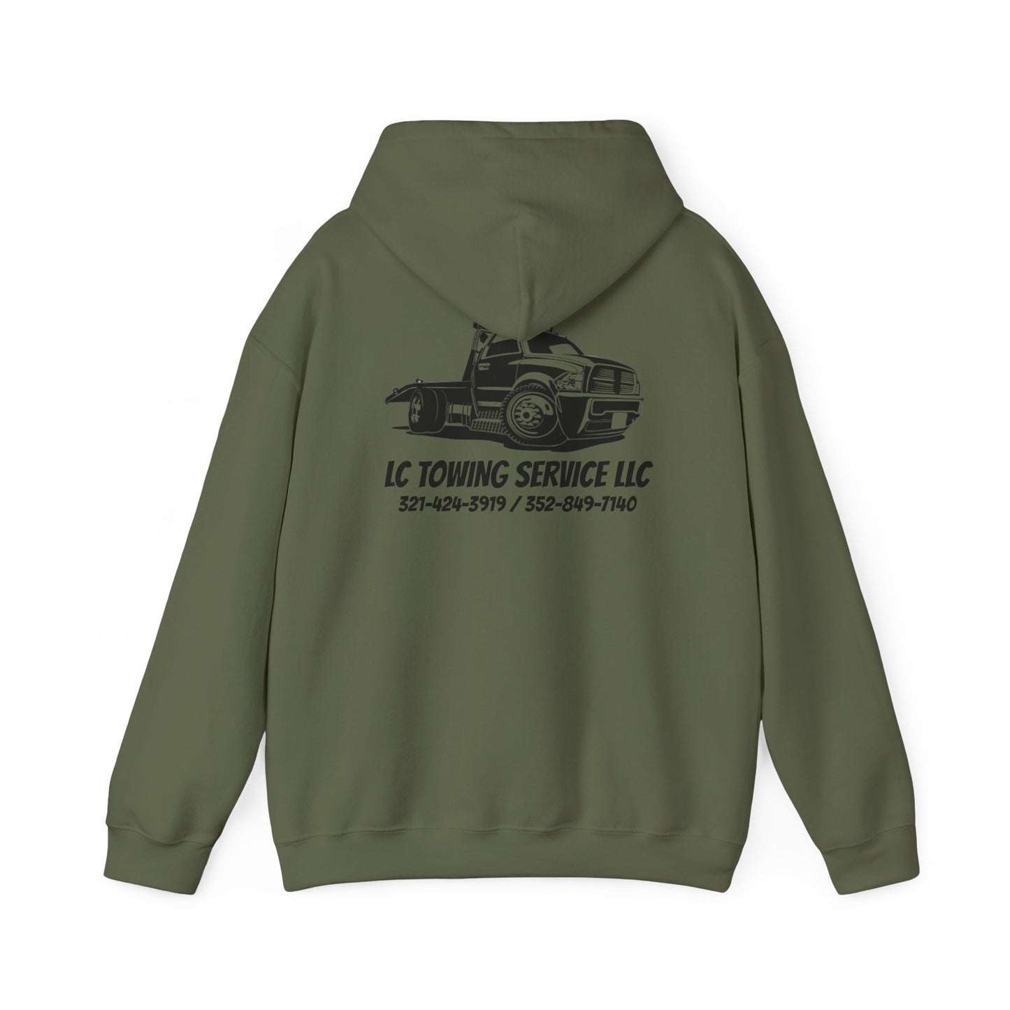 LC TOWING HOODIE BLACK FONT