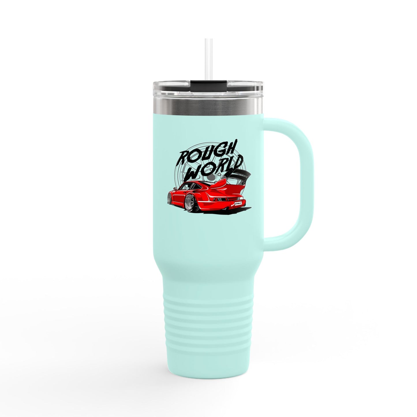 Rough World Insulated Travel Mug - 40oz Car Enthusiast Tumbler