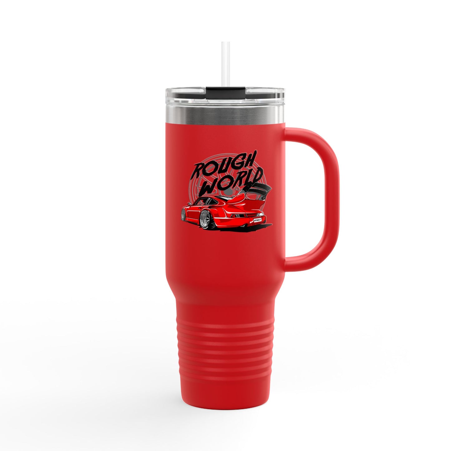 Rough World Insulated Travel Mug - 40oz Car Enthusiast Tumbler