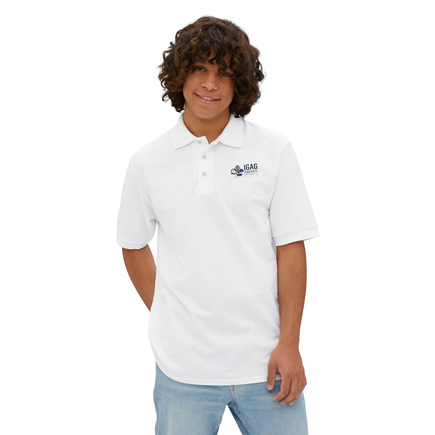 IGAG Property Logo Polo Shirt — Men's Branded Work Polo