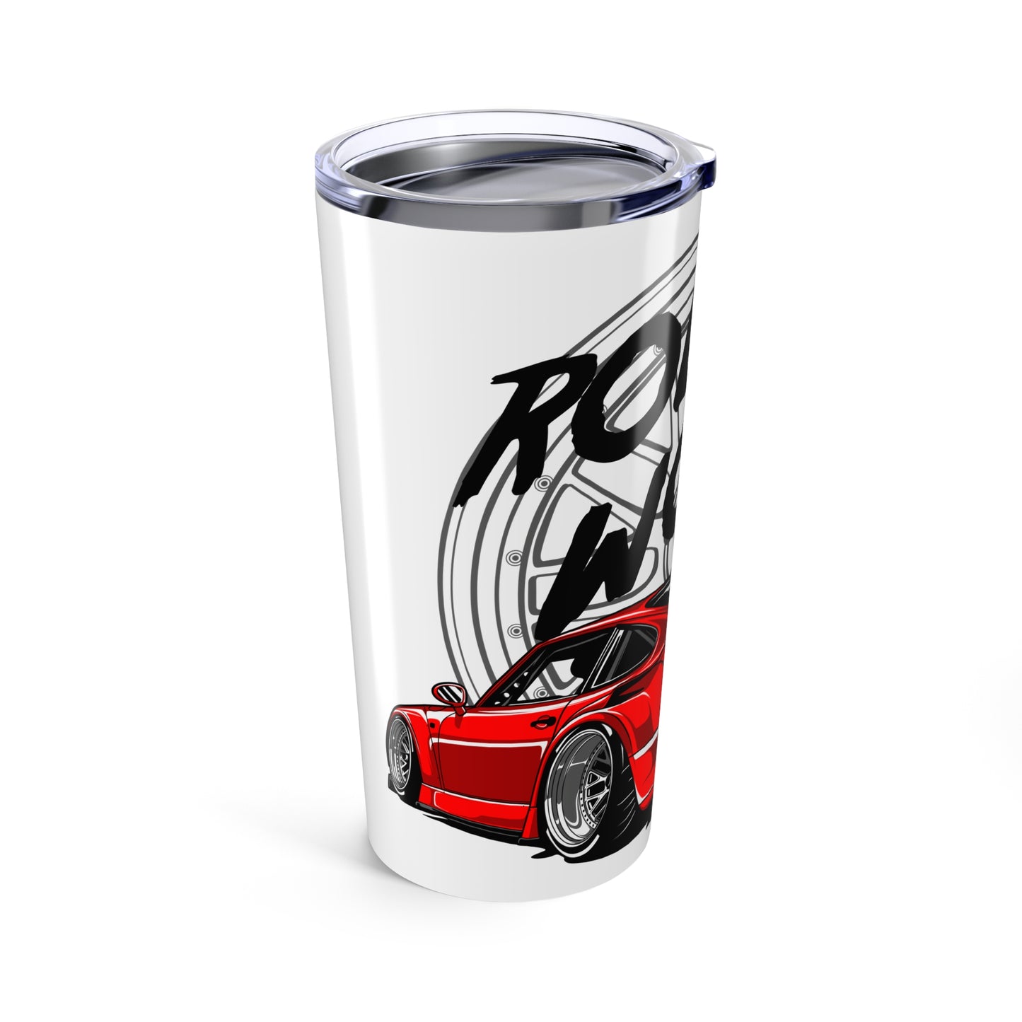 20oz Racing Car Tumbler - Tough Work Inspired - Gift for Auto Enthusiasts