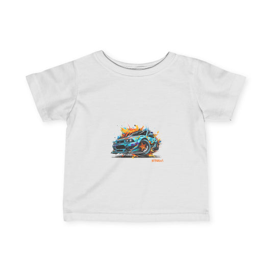 Cool Car Infant Fine Jersey Tee - Perfect for Young Car Enthusiasts!