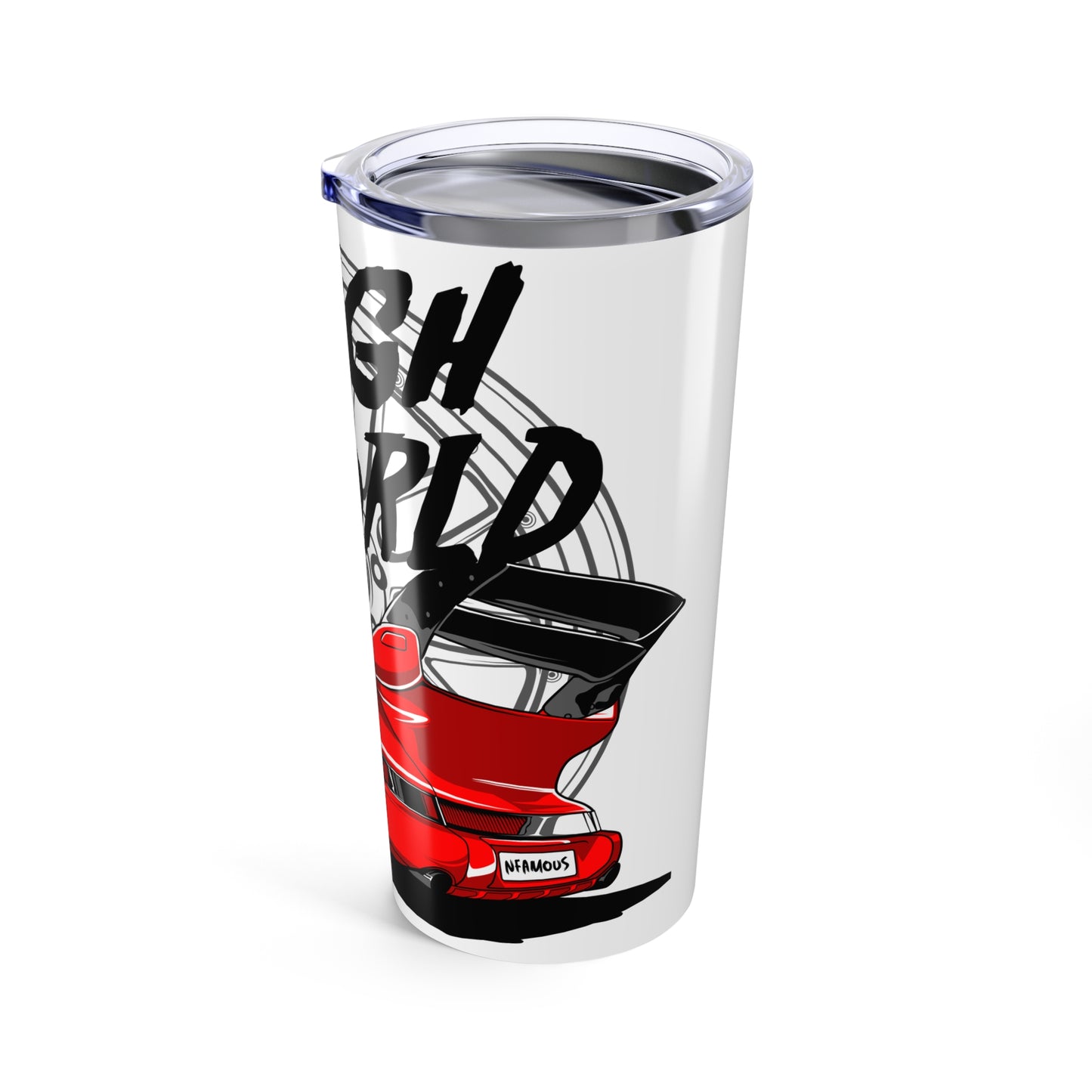 20oz Racing Car Tumbler - Tough Work Inspired - Gift for Auto Enthusiasts