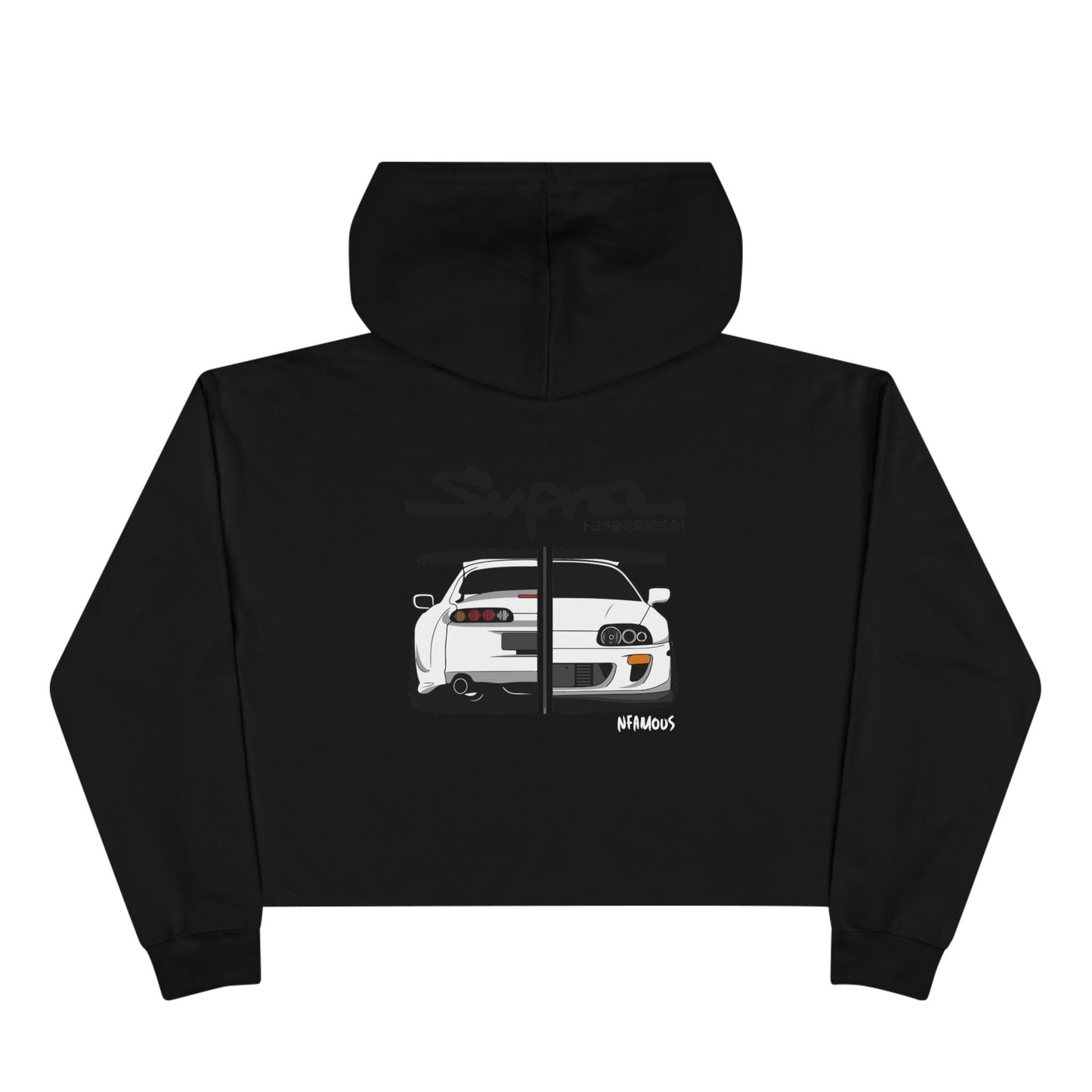 Split Supra Cropped Hoodie