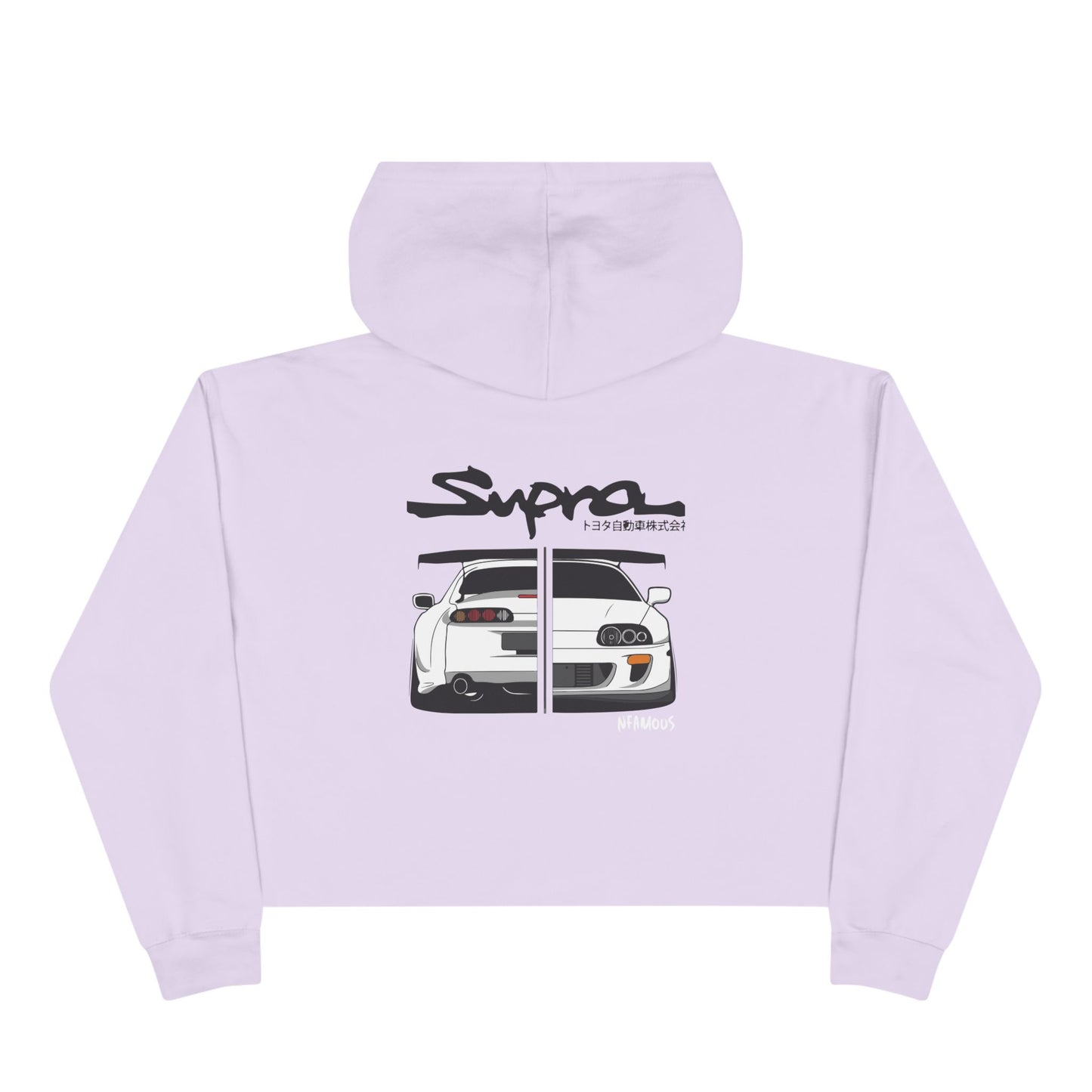 Split Supra Cropped Hoodie