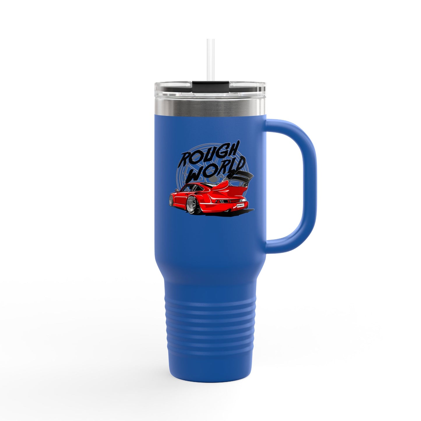 Rough World Insulated Travel Mug - 40oz Car Enthusiast Tumbler