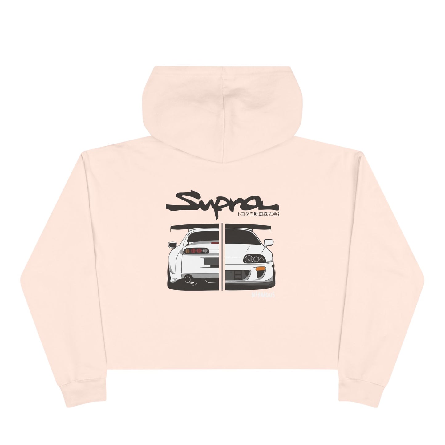 Split Supra Cropped Hoodie