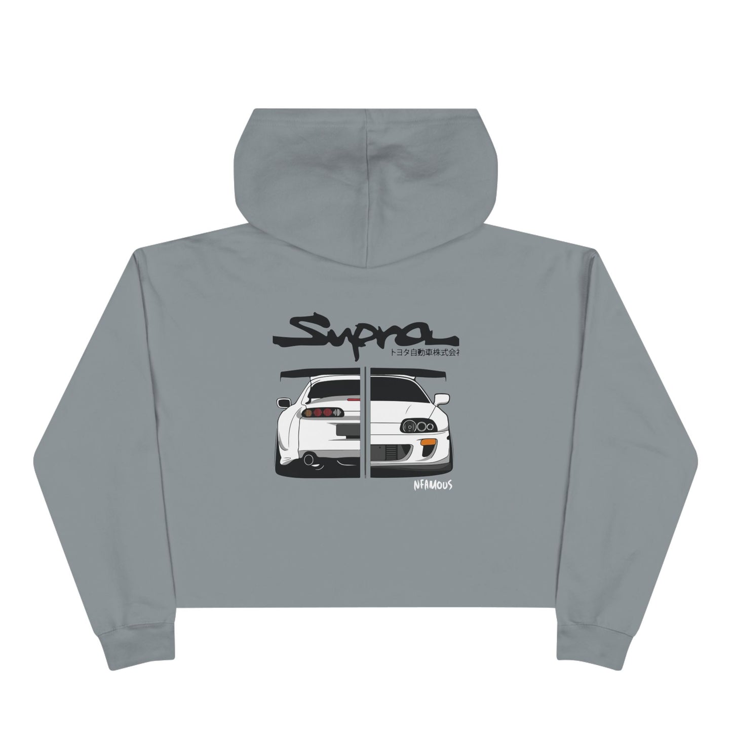 Split Supra Cropped Hoodie